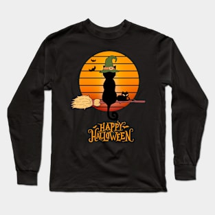 Happy Halloween Cat Long Sleeve T-Shirt